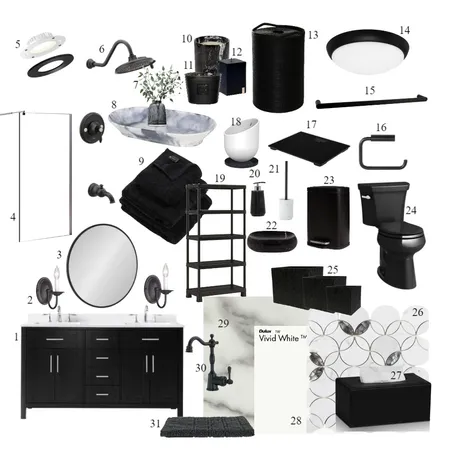 Bathroom / Guest Bathroom Sample Board Interior Design Mood Board by Gia123 on Style Sourcebook