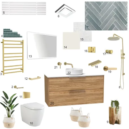 Bathroom Sample board Interior Design Mood Board by AnjaDesign on Style Sourcebook