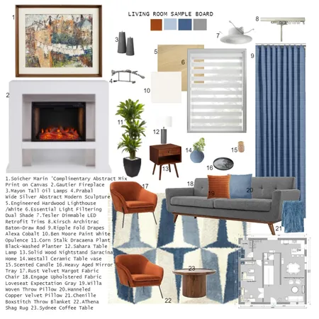 living room Interior Design Mood Board by Djamila on Style Sourcebook