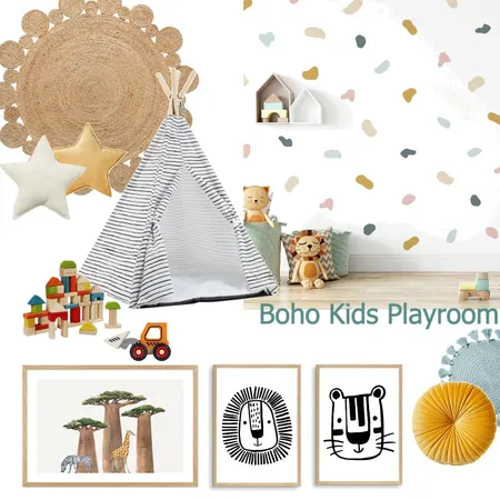 Boho Kids Playroom Interior Design Mood Board by Olive et Oriel on Style Sourcebook