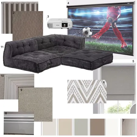 sample board 4 - games room Interior Design Mood Board by rakayaharding on Style Sourcebook