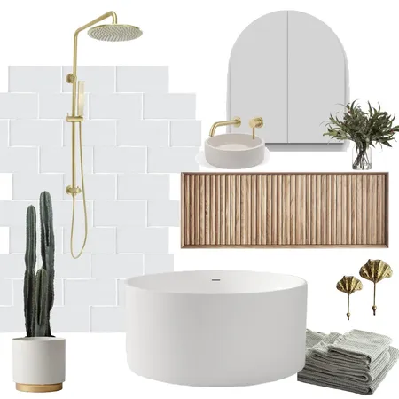 Green & Gold Bathroom Interior Design Mood Board by Vienna Rose Interiors on Style Sourcebook