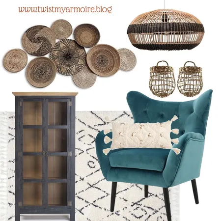 Pop of Teal Interior Design Mood Board by Twist My Armoire on Style Sourcebook