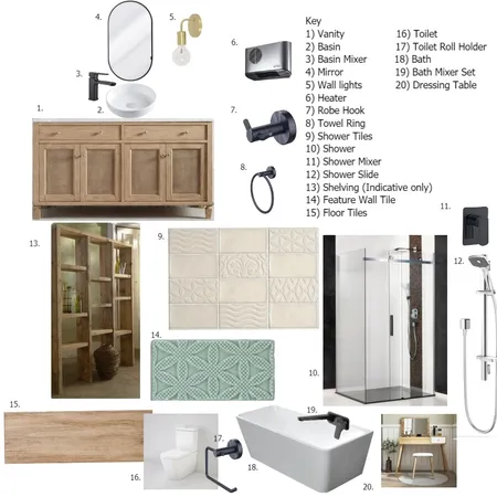 Ensuite Sample Board Interior Design Mood Board by natfaye1981 on Style Sourcebook