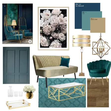 Hollywood Glam Style Sitting Room Interior Design Mood Board by AleishaRicho on Style Sourcebook