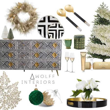 Christmas Look 1 Interior Design Mood Board by awolff.interiors on Style Sourcebook