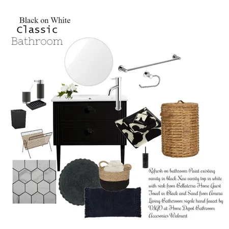 Classic Black & White Interior Design Mood Board by CLD Design on Style Sourcebook