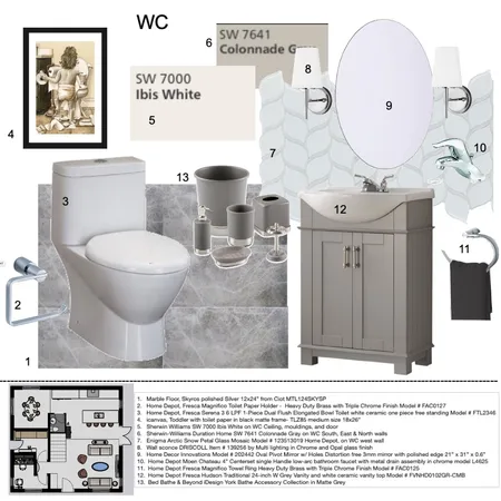 wc Interior Design Mood Board by Dyassa on Style Sourcebook