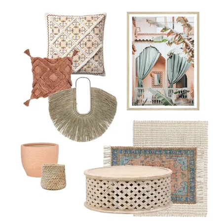 Bohemian Lounge Interior Design Mood Board by Coral Cove Living on Style Sourcebook