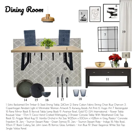 Dining Room Interior Design Mood Board by silver_hazel on Style Sourcebook