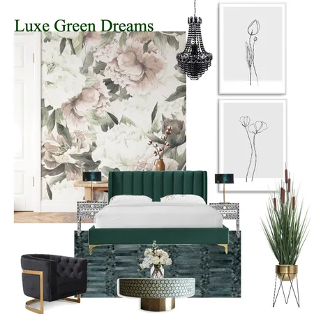 Luxe Green Dreams Interior Design Mood Board by Olive et Oriel on Style Sourcebook