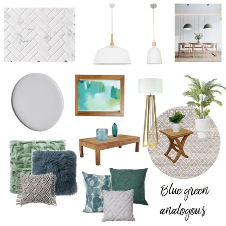 Blue green analogous Interior Design Mood Board by ShaeForster on Style Sourcebook