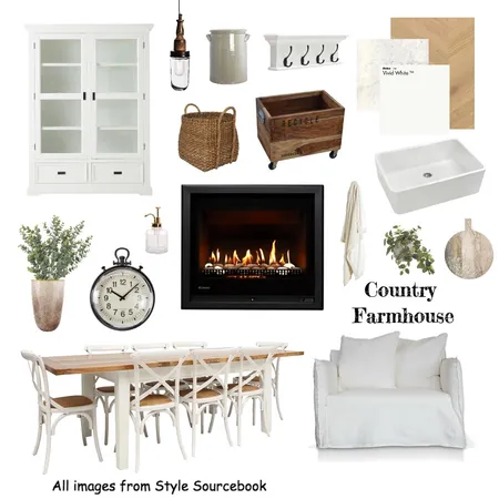 country farmhouse Interior Design Mood Board by brittneylee on Style Sourcebook