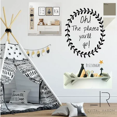 חדר ילדים שחור לבן Interior Design Mood Board by revitalharom on Style Sourcebook