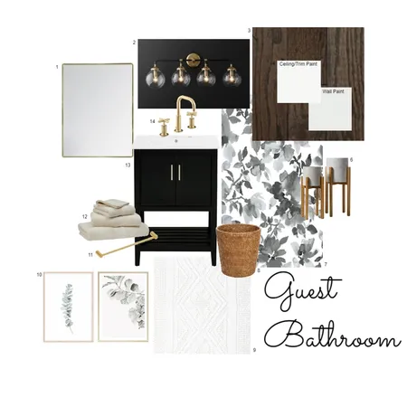 Guest Bathroom Sample Board Interior Design Mood Board by amandakayedesigns on Style Sourcebook