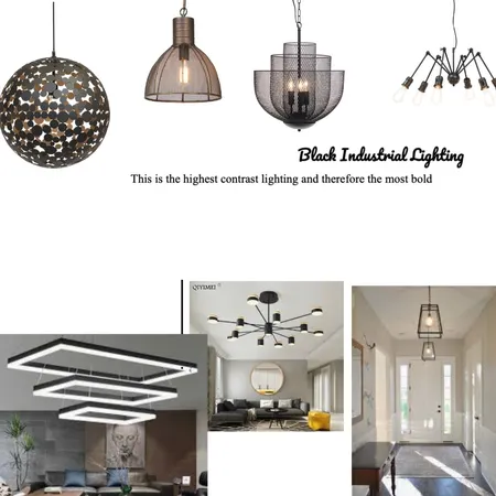 Black Lighting Interior Design Mood Board by nazrana786 on Style Sourcebook