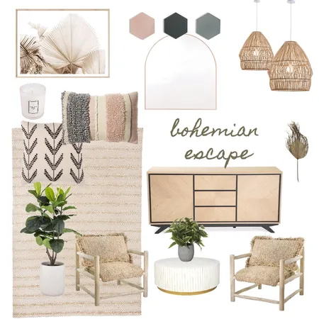 Bohemian Interior Design Mood Board by moose on Style Sourcebook