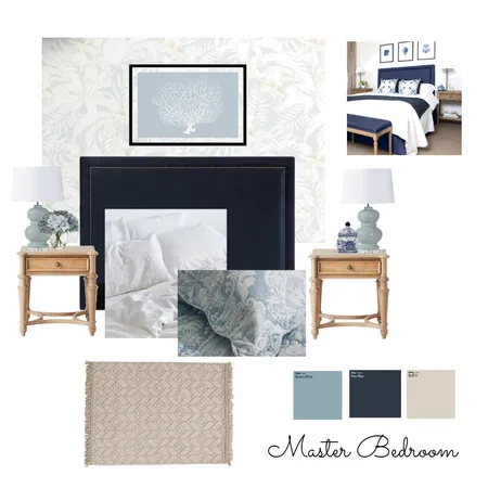 Hamptons Bedroom Interior Design Mood Board by Elaine2186 on Style Sourcebook