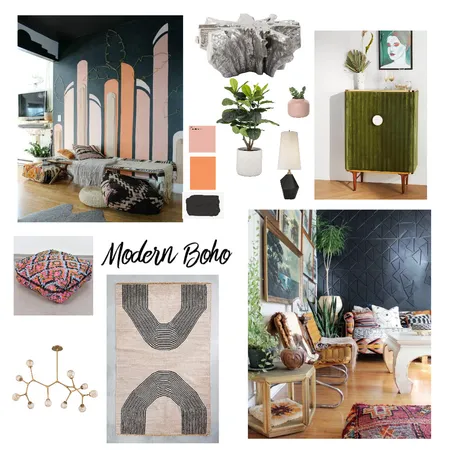 Modern Boho Interior Design Mood Board by Andiy Ransom on Style Sourcebook