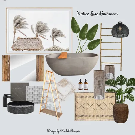 Philippine Native Bathroom Interior Design Mood Board by rachelcrozierdesiagn on Style Sourcebook