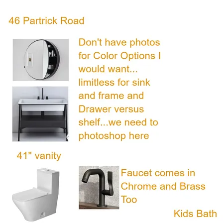 46 Partrick Kids Bath Interior Design Mood Board by Cynthia Vengrow on Style Sourcebook