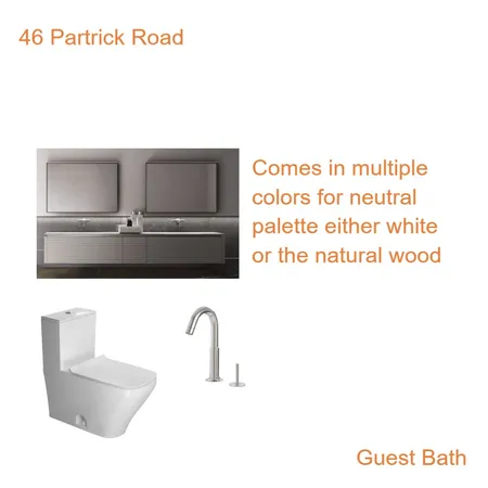 46 Partrick Guest Bath Interior Design Mood Board by Cynthia Vengrow on Style Sourcebook