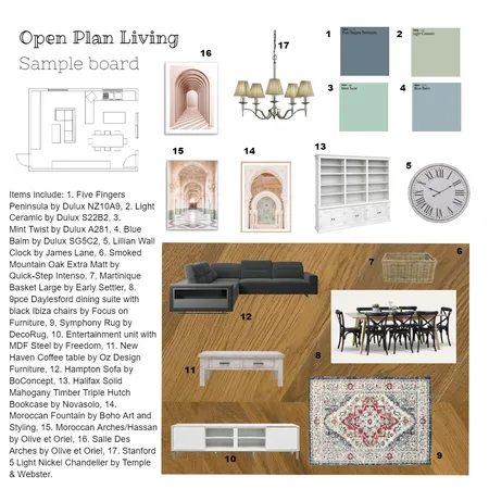 Open Plan Living Interior Design Mood Board by Michelle Baker on Style Sourcebook