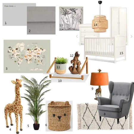 Nursery Sampleboard Interior Design Mood Board by loubart17@outlook.com on Style Sourcebook