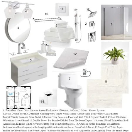 Bathroom Interior Design Mood Board by IrinaS on Style Sourcebook