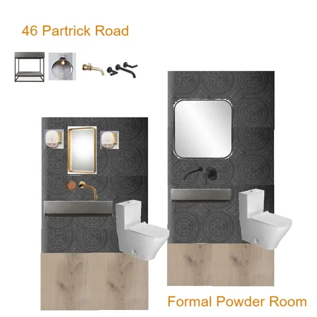 46 Partrick Road Formal Powder Room Interior Design Mood Board by Cynthia Vengrow on Style Sourcebook