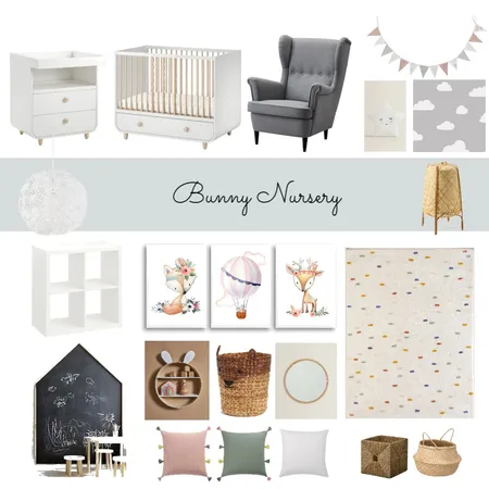 Bunny Nursery Interior Design Mood Board by Designful.ro on Style Sourcebook