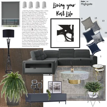 Mod 9 Living your Best Life Interior Design Mood Board by hknights on Style Sourcebook