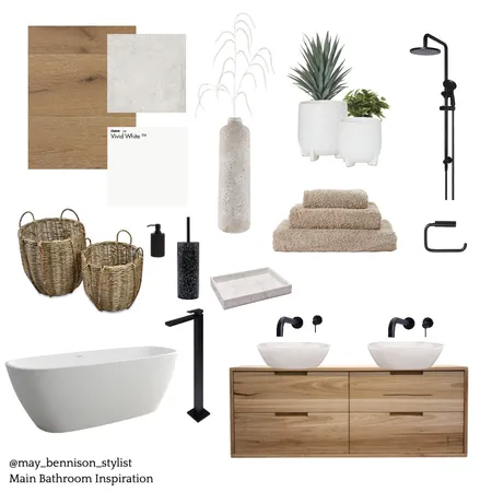 Main Bathroom Inspiration Interior Design Mood Board by may_bennison_stylist on Style Sourcebook