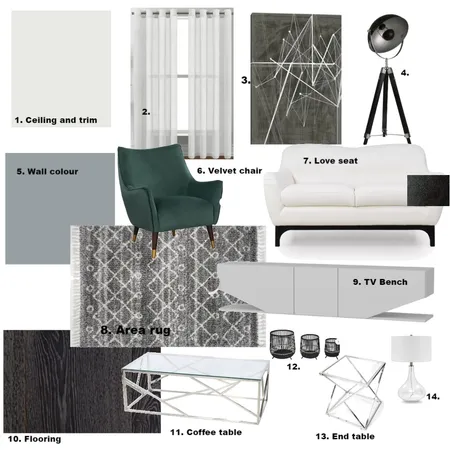 Module 9 Living Room Interior Design Mood Board by StacyKowalchuk on Style Sourcebook