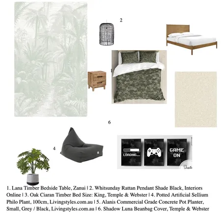 boys bedroom Interior Design Mood Board by sarahjadeduckett on Style Sourcebook