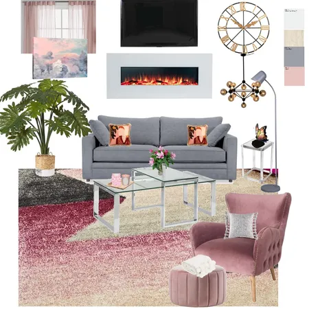Pink Living Interior Design Mood Board by zahraesfahani on Style Sourcebook