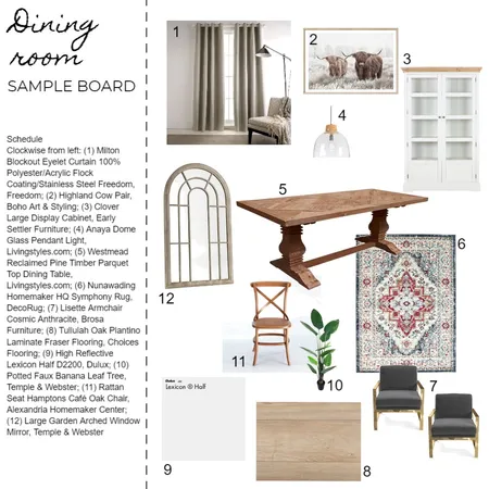 Dining Room Moodboard Interior Design Mood Board by sadiejoy697@gmail.com on Style Sourcebook