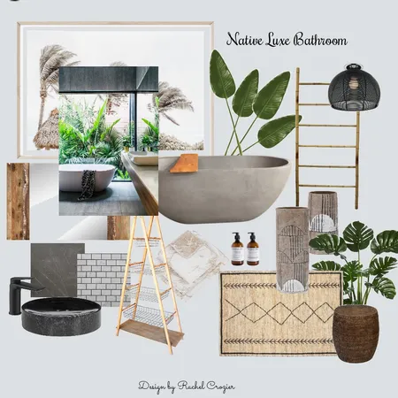 Philippine Native Bathroom Interior Design Mood Board by rachelcrozierdesiagn on Style Sourcebook