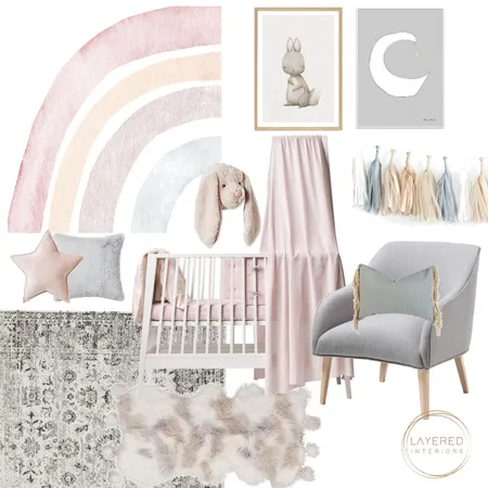 Girls Nursery Interior Design Mood Board by Layered Interiors on Style Sourcebook