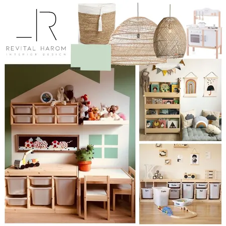 חדר משחקים עץ וירוק Interior Design Mood Board by revitalharom on Style Sourcebook