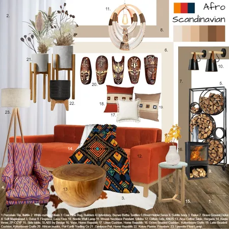 Afro Scandinavian Interior Design Mood Board by Siyasanga on Style Sourcebook