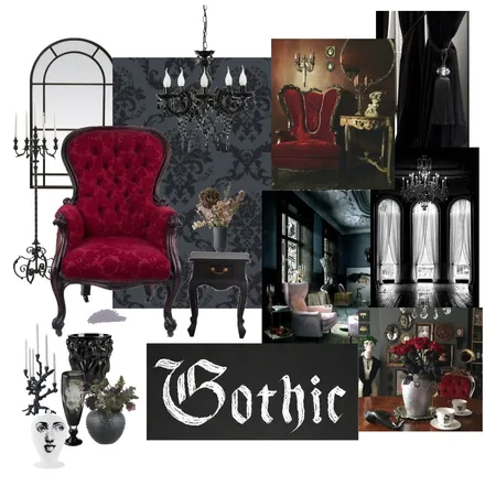 Gothic Interior Design Mood Board by Gia123 on Style Sourcebook