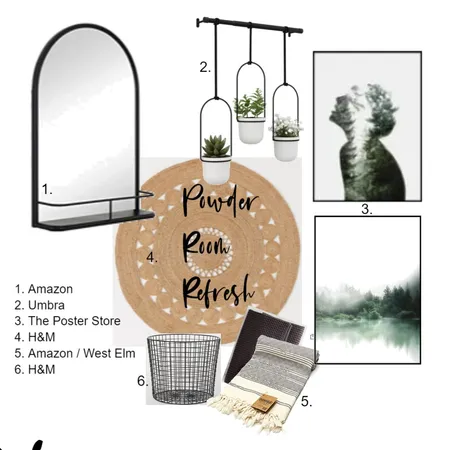 Powder Room Refresh 2 Interior Design Mood Board by kokotaylor on Style Sourcebook