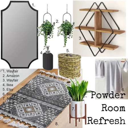 Powder Room Refresh 3 Interior Design Mood Board by kokotaylor on Style Sourcebook