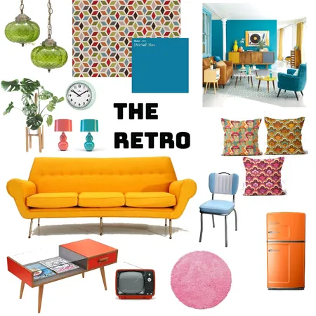 Retro. Interior Design Mood Board by jackeen on Style Sourcebook