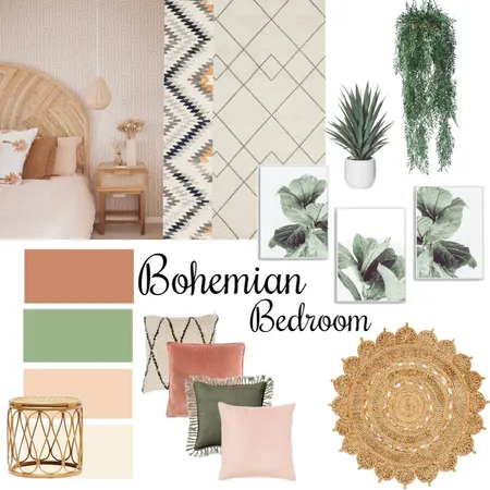 Module 3- bohemian bedroom Interior Design Mood Board by Joanne22.01 on Style Sourcebook