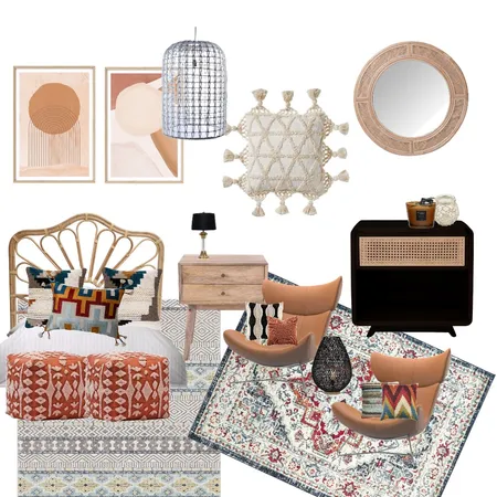 Boho Bedroom Interior Design Mood Board by Jazmine.Garland on Style Sourcebook