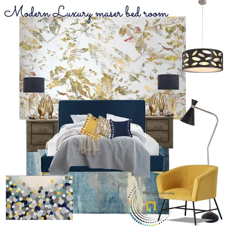 modern luxury master bed room Interior Design Mood Board by Bliss Styling & Interiors on Style Sourcebook