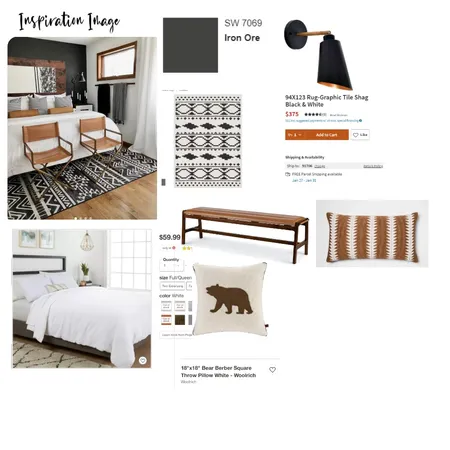 Big Bear Cabin Bedroom 1 Interior Design Mood Board by petersen92405 on Style Sourcebook