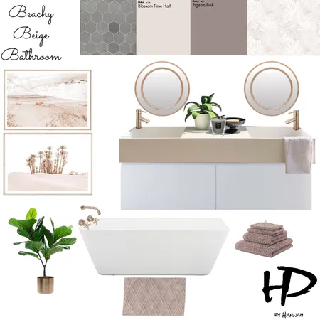 Beachy Beige Bathroom Interior Design Mood Board by homedesignsbyhannah on Style Sourcebook